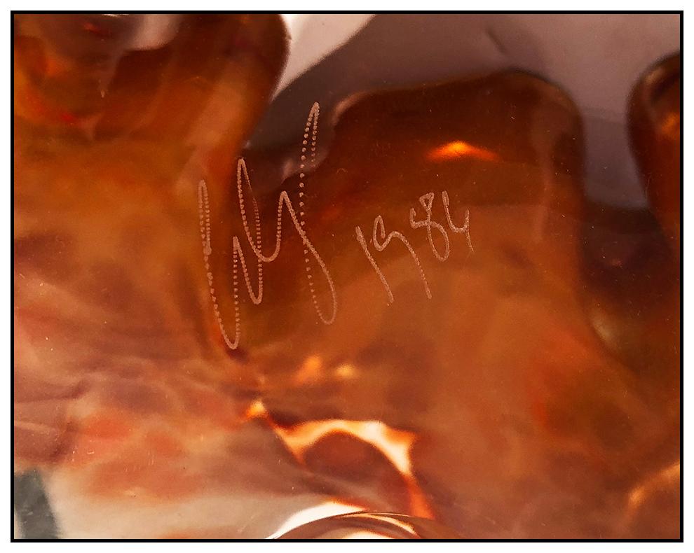 Dale Chihuly Large Original Glass Macchia Hand Signed Blown Authentic Modern Art 1