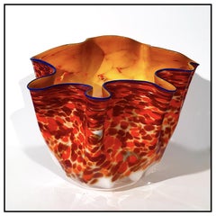 Dale Chihuly Gran Vidrio Original Macchia Firmado a Mano Soplado Auténtico Arte Moderno