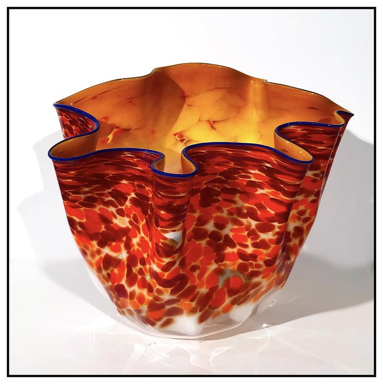 Dale Chihuly Dale Chihuly Large Original Glass Macchia Hand Signed Blown Authentic Modern Art