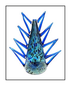 Vintage DALE CHIHULY Rare Original Venetian Vase Hand Blown Glass Signed Artwork Macchia