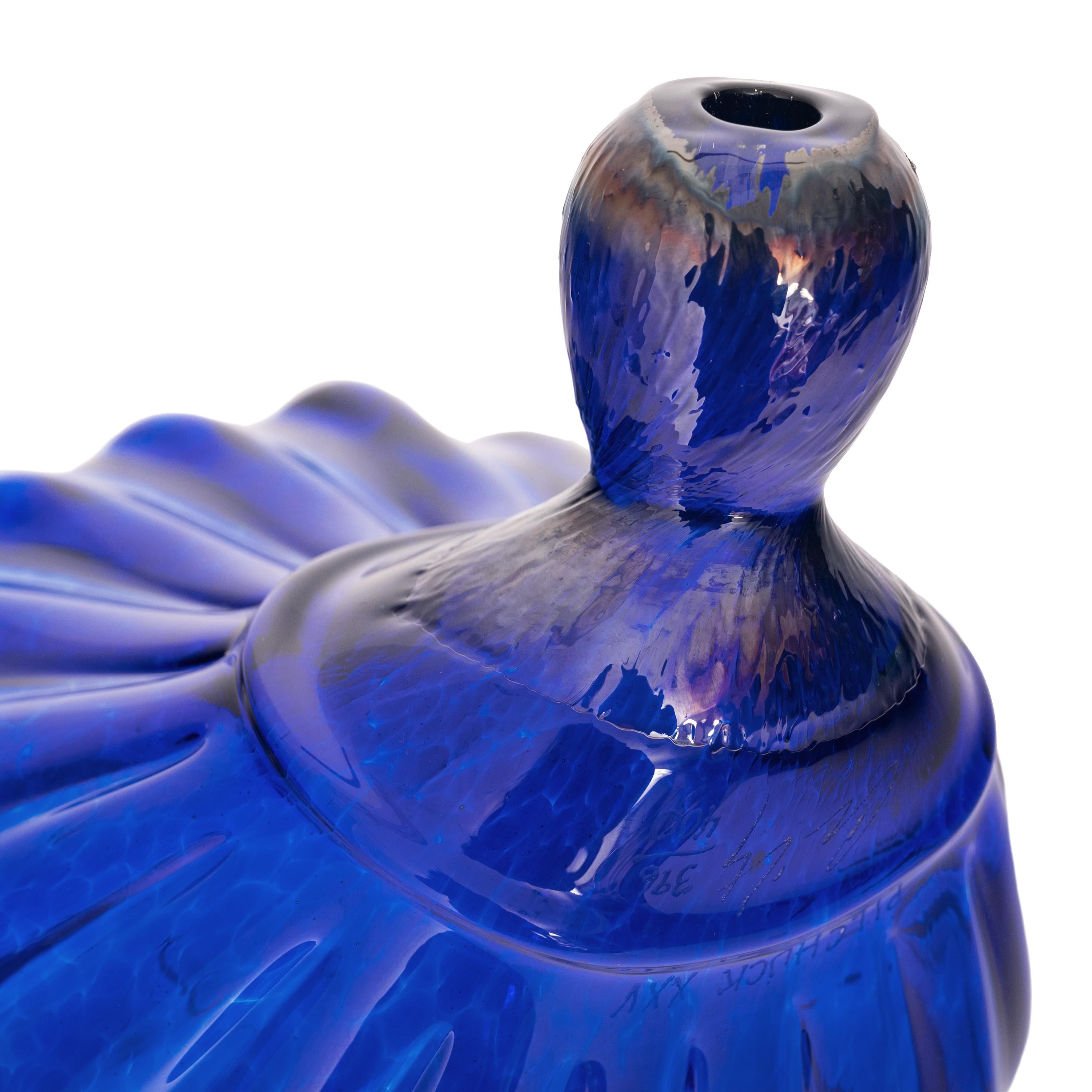 Dale Chihuly Skagit Blue Pilchuck Aerial Hand Blown Glass Sculpture Signed 6