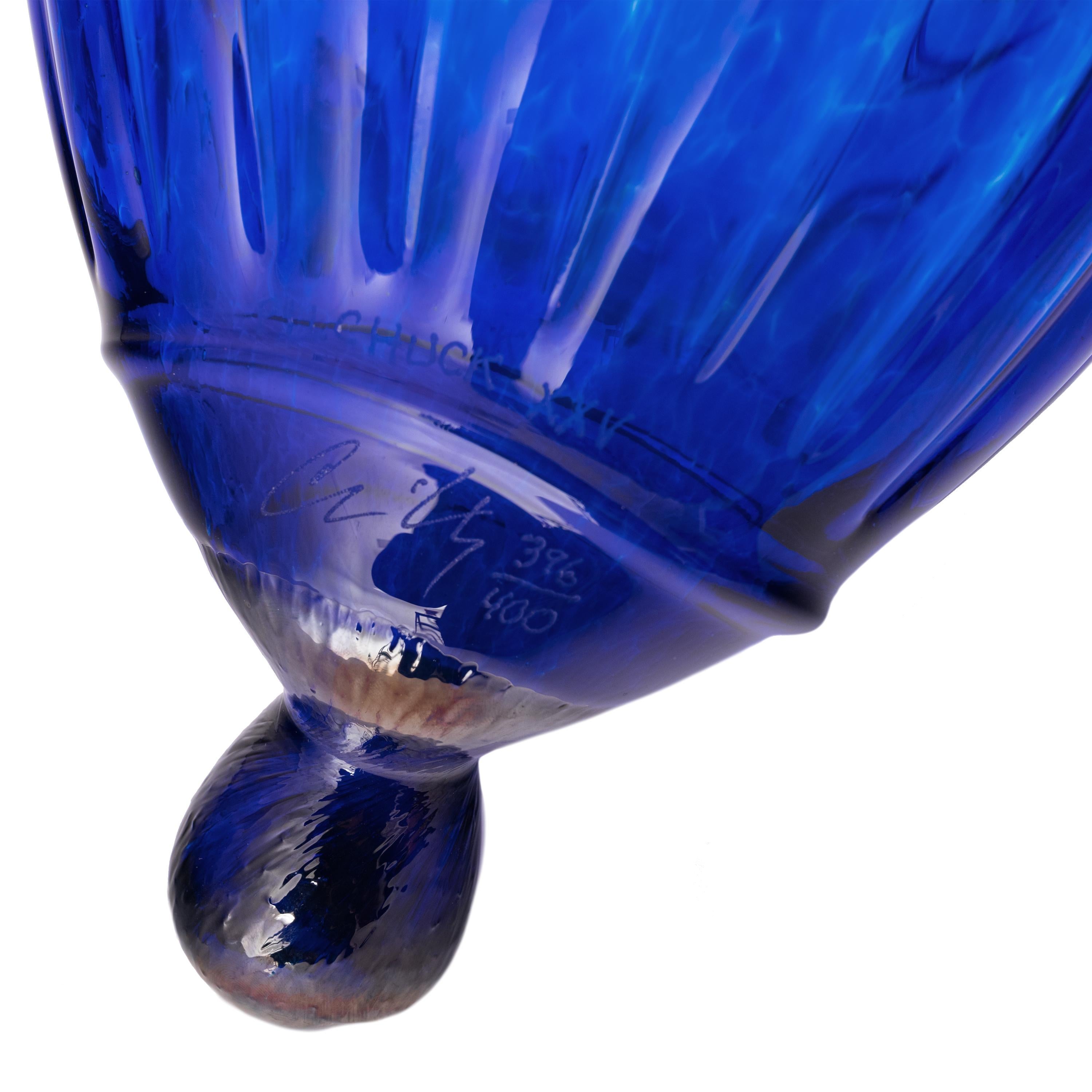 Dale Chihuly Skagit Blue Pilchuck Aerial Hand Blown Glass Sculpture Signed 7