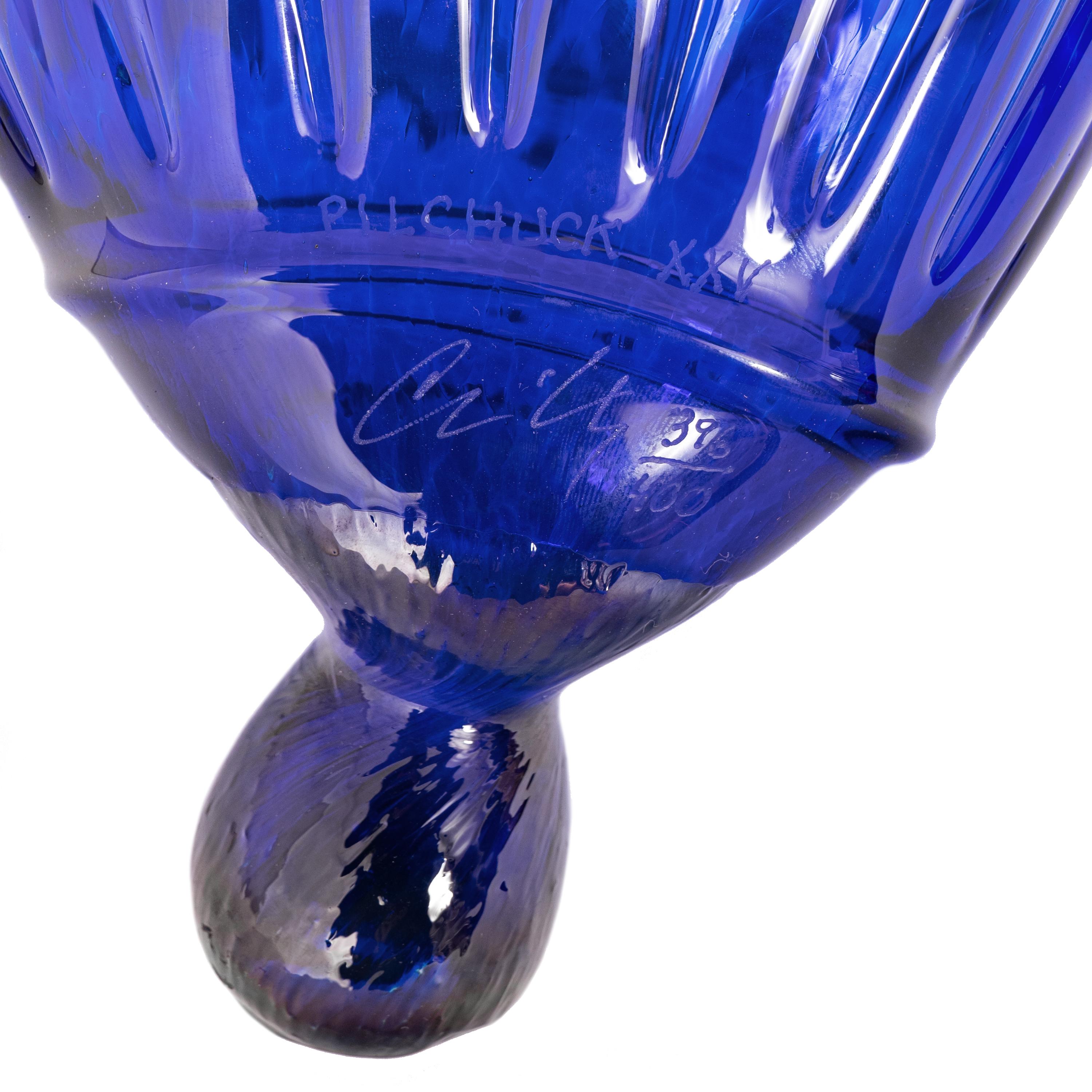 Dale Chihuly Skagit Blue Pilchuck Aerial Hand Blown Glass Sculpture Signed 8
