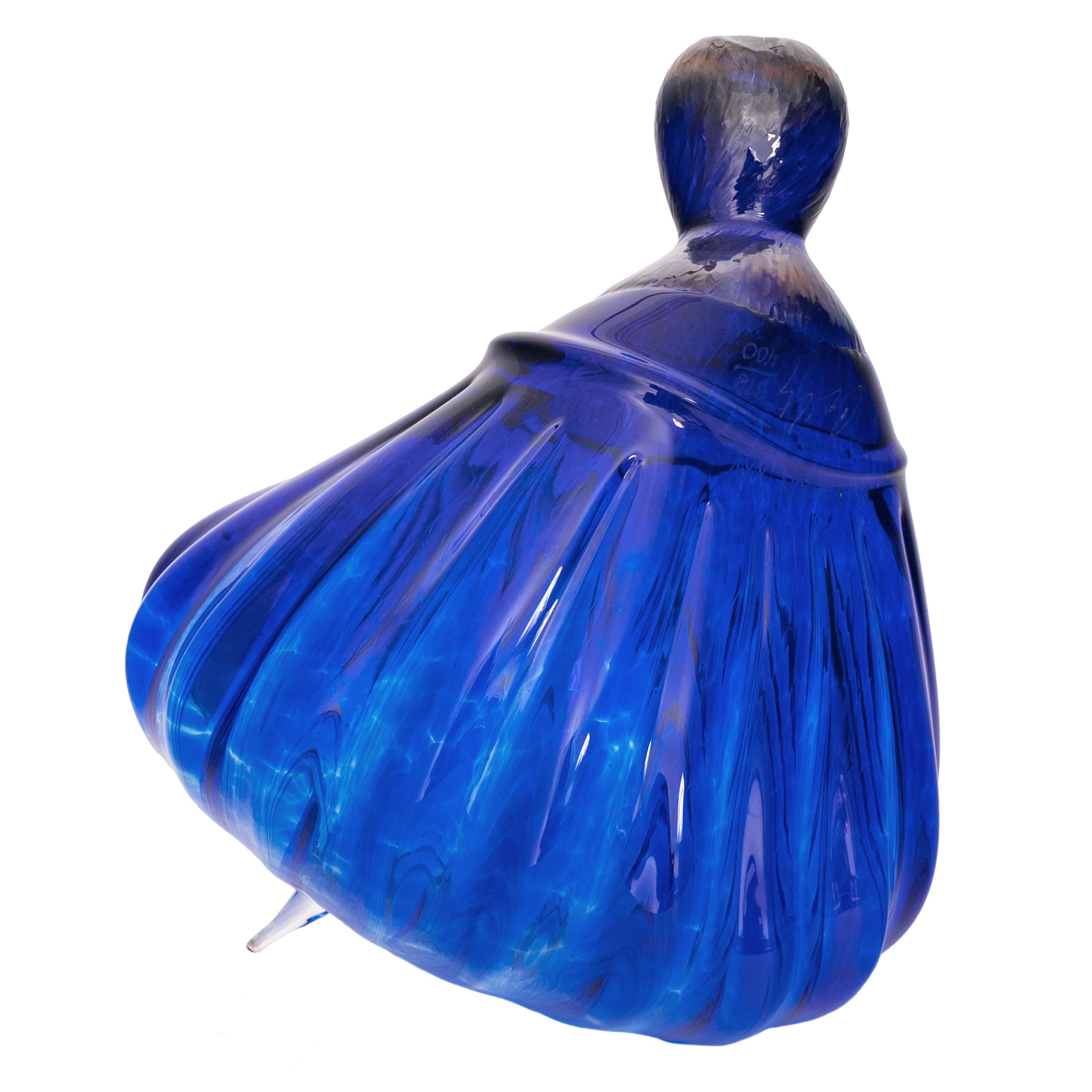 Dale Chihuly Skagit Blue Pilchuck Aerial Hand Blown Glass Sculpture Signed 1