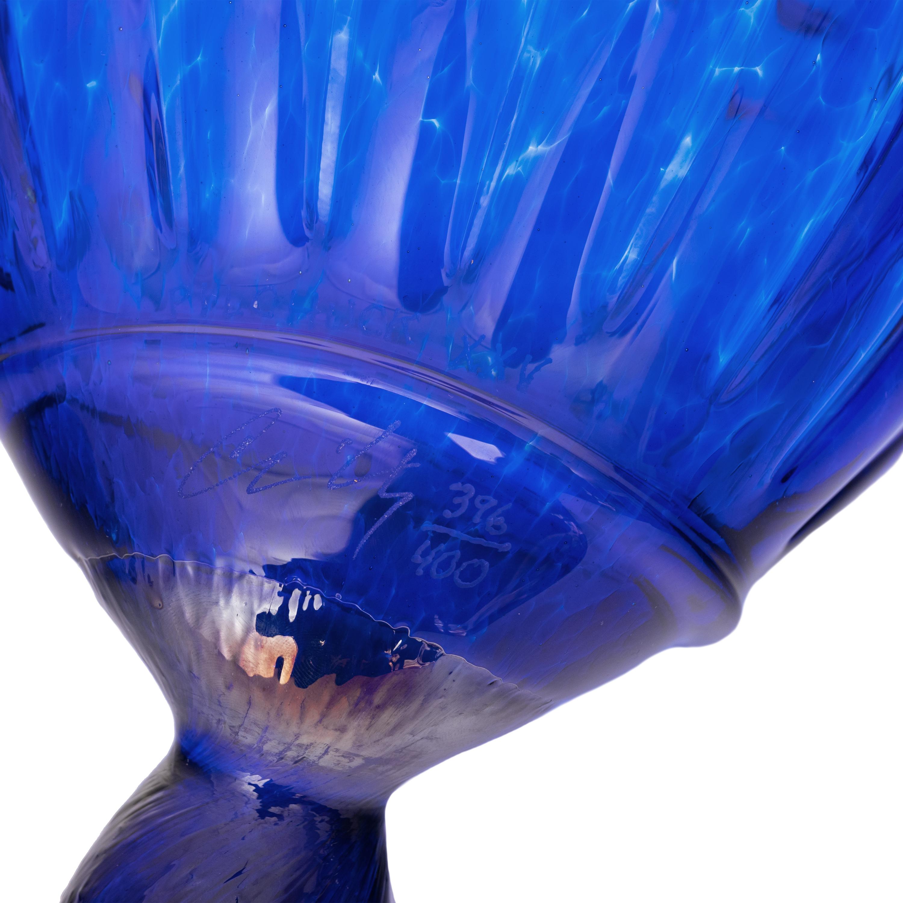 Dale Chihuly Skagit Blue Pilchuck Aerial Hand Blown Glass Sculpture Signed 4