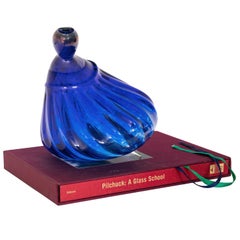 Dale Chihuly Skagit Blaue mundgeblasene Pilchuck-Skulptur aus Glas, signiert