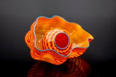 Dale Chihuly Tiger Lily Seaform Pair Hand Blown Signed Dated Glass