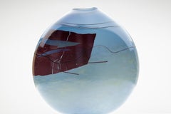 William A. Morris early hand blown glass vase 79" fine art - Chihuly Mentor