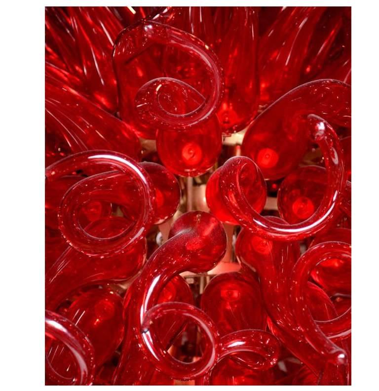 Italian Dale Chihuly Style Murano Glass Chandelier For Sale