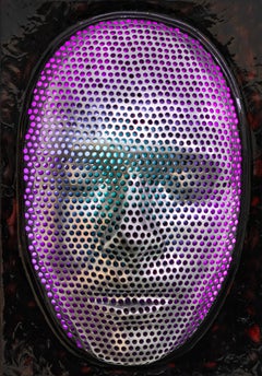 Breath - Contemporary Metal Wall Sculpture with LED Light, 2010s