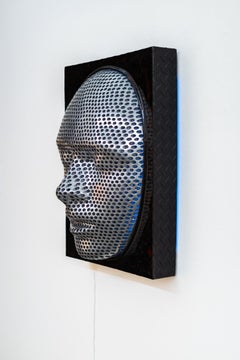 Breath - Zeitgenössische Wandskulptur aus Metall mit LED-Licht, 2010er Jahre