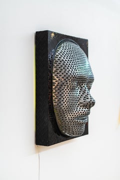 Breath - Contemporary Metal Wall Sculpture with LED Light, 2010s