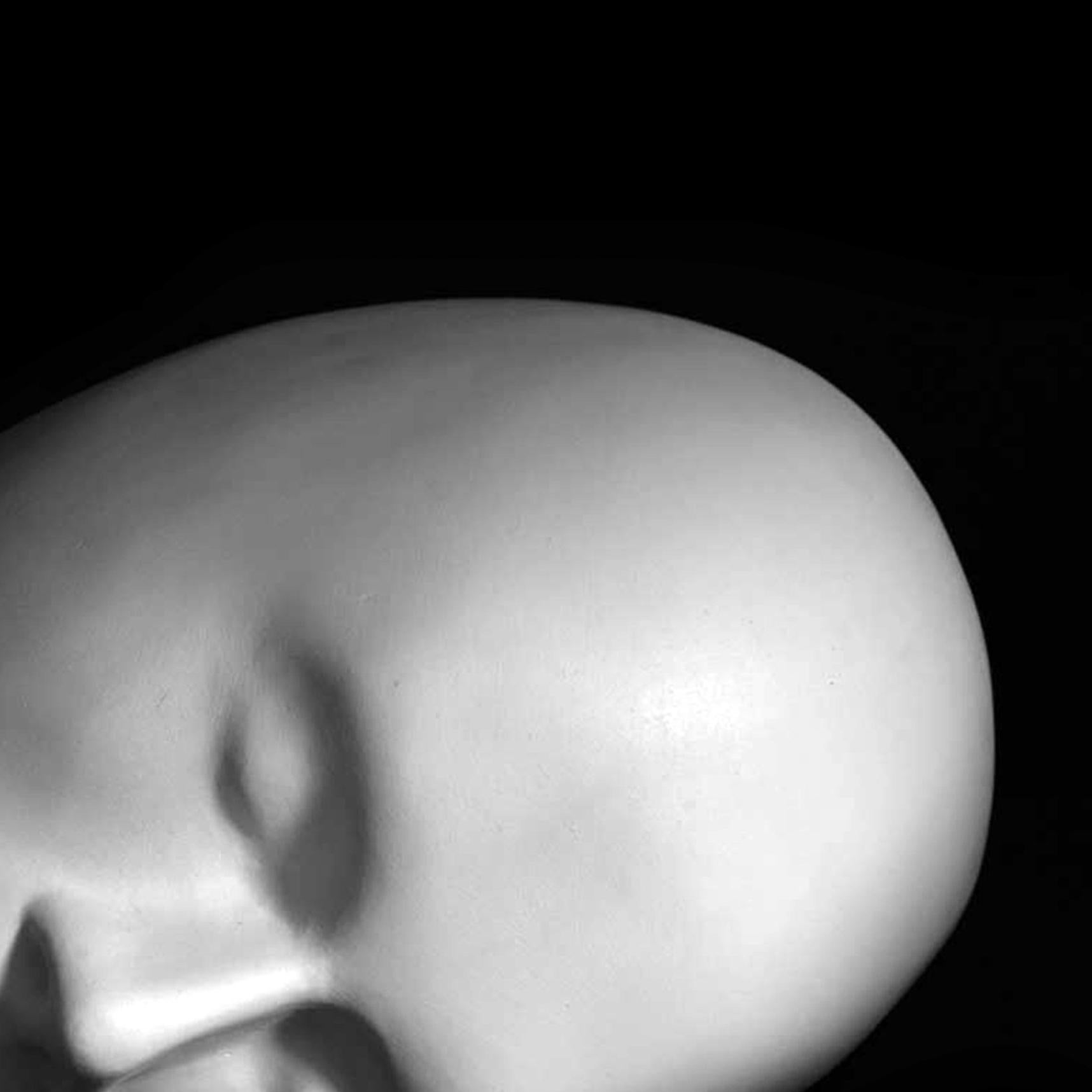 Les sculptures contemporaines de Dale Dunning utilisent souvent l'image générique de la tête humaine comme métaphore de notre expérience collective. Avec cette pièce de table en bronze, l'artiste canadien a forgé à la main une tête ovale sur le
