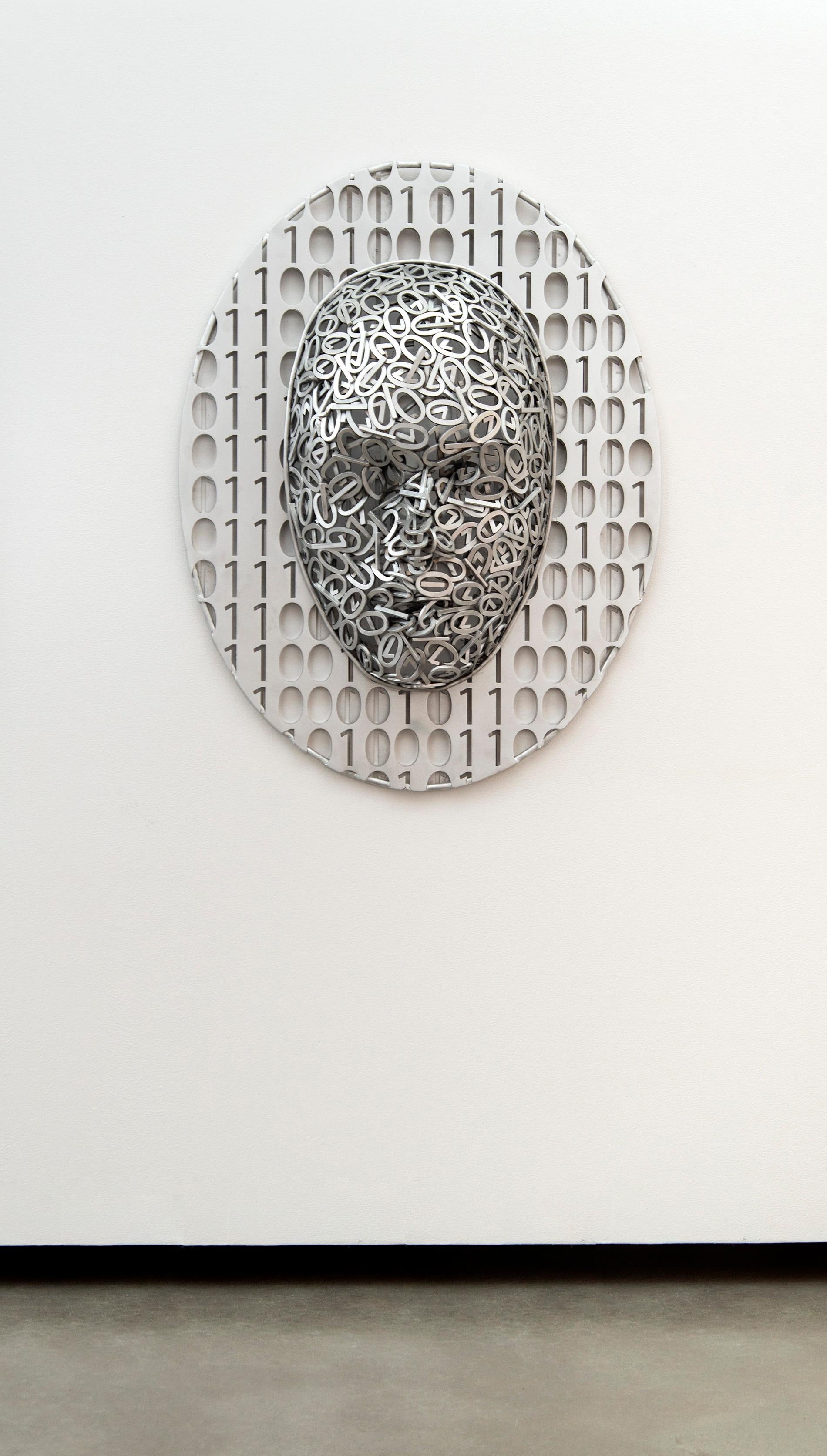 Data Dreams II - figurativ, Aluminium, Metall, Wandskulptur, zeitgenössisch im Angebot 10