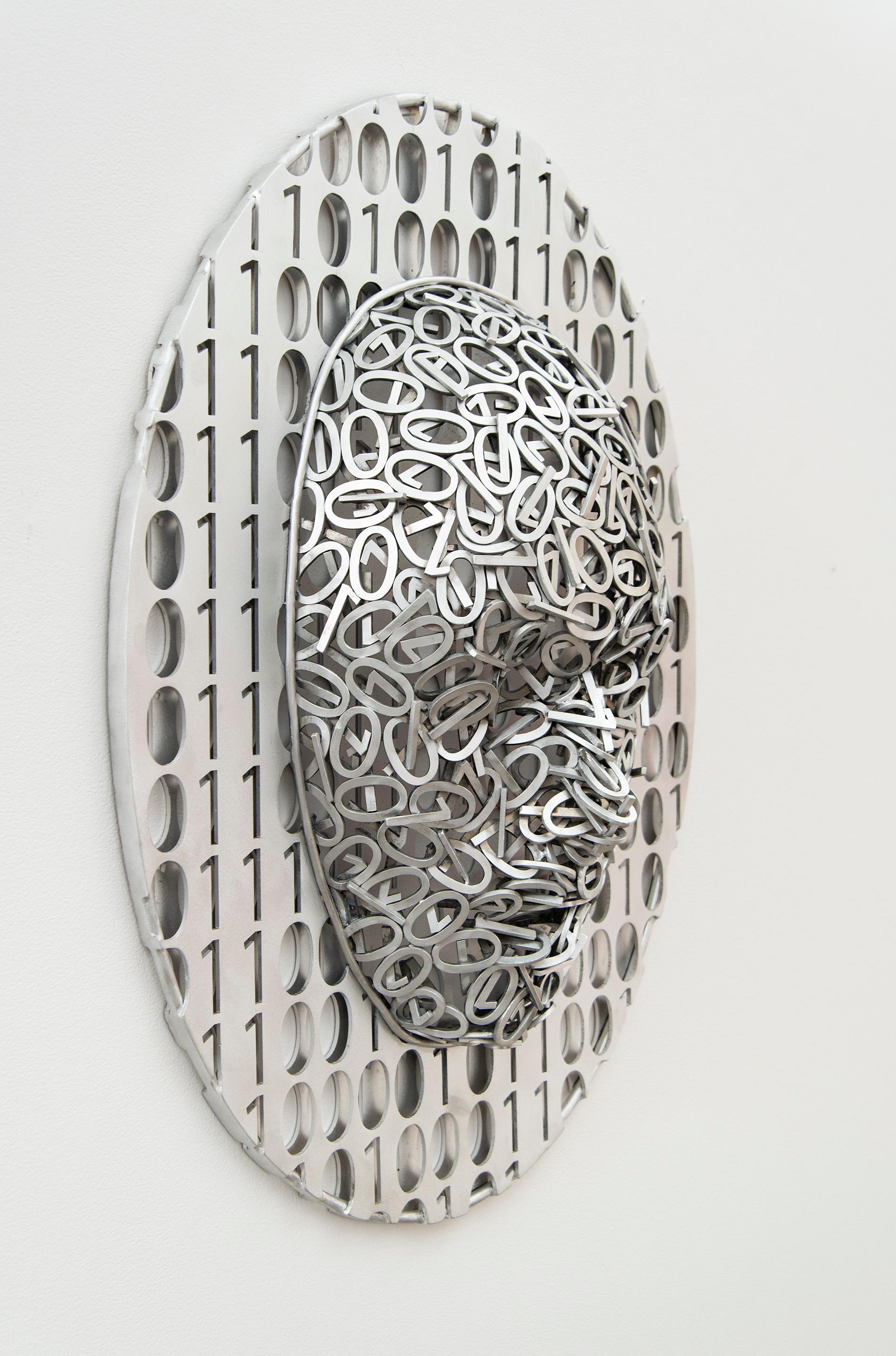 Data Dreams II - figurativ, Aluminium, Metall, Wandskulptur, zeitgenössisch im Angebot 3
