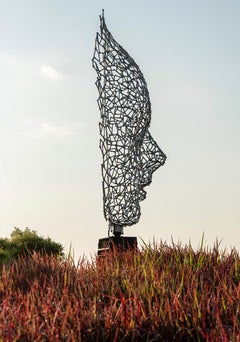 Inside/Out - grande scultura figurativa e astratta in acciaio inossidabile per esterni