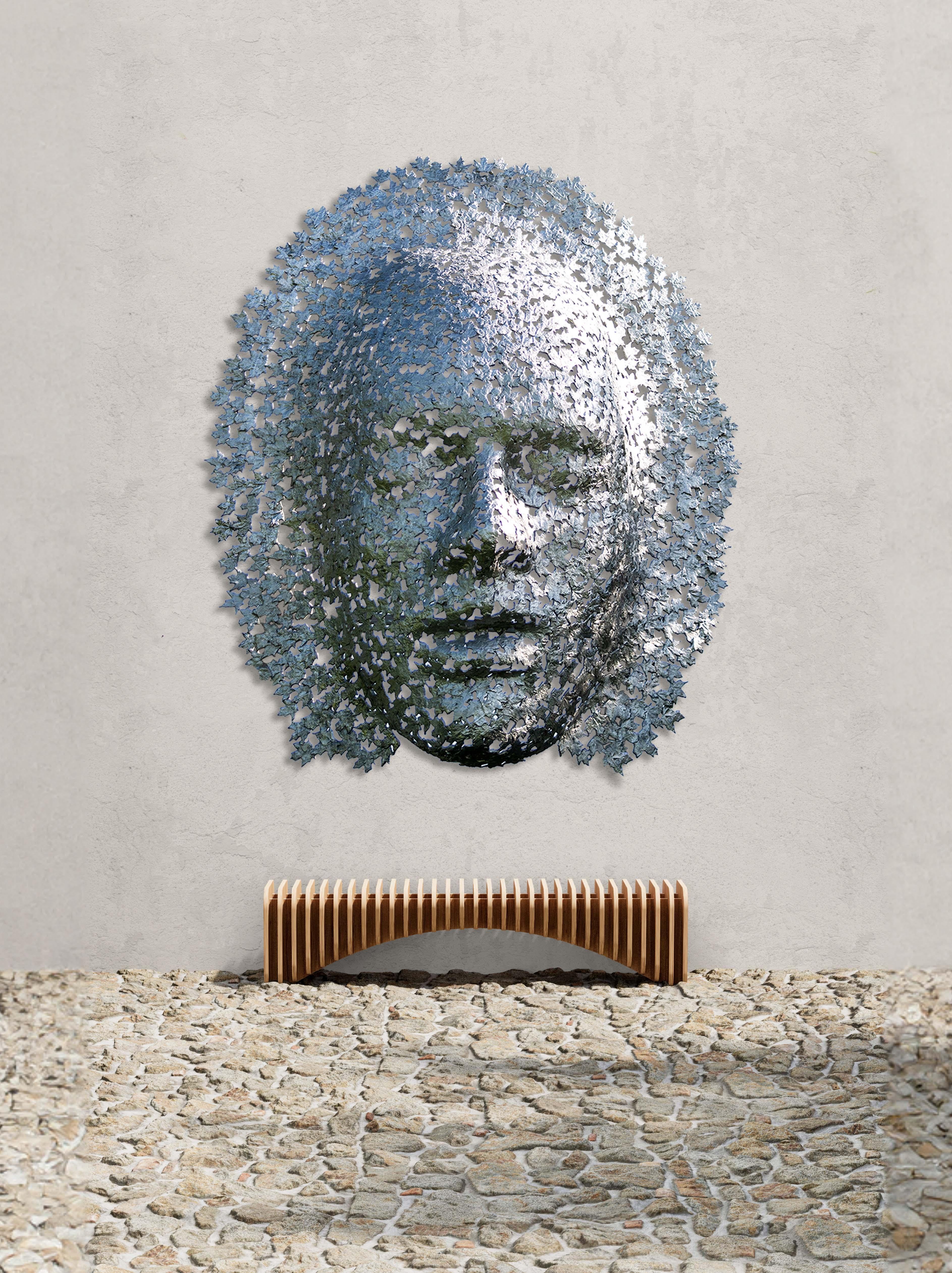 Silver Maple (Large) - figurative, wall mounted outdoor aluminum sculpture - Sculpture by Dale Dunning