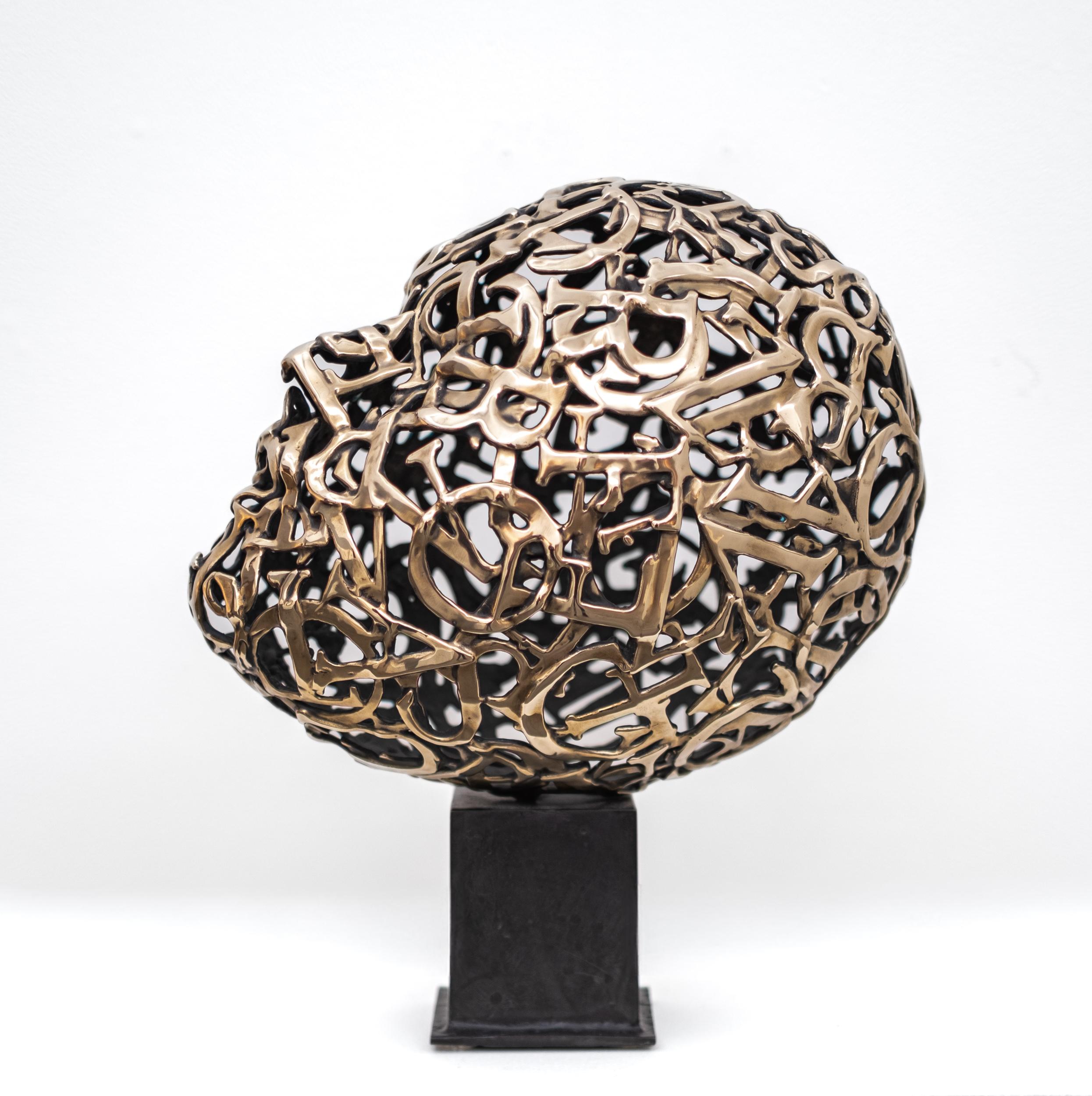 Sophist Tabletop Sculpture, Polished Bronze, 1/7 Edition, Contemporary