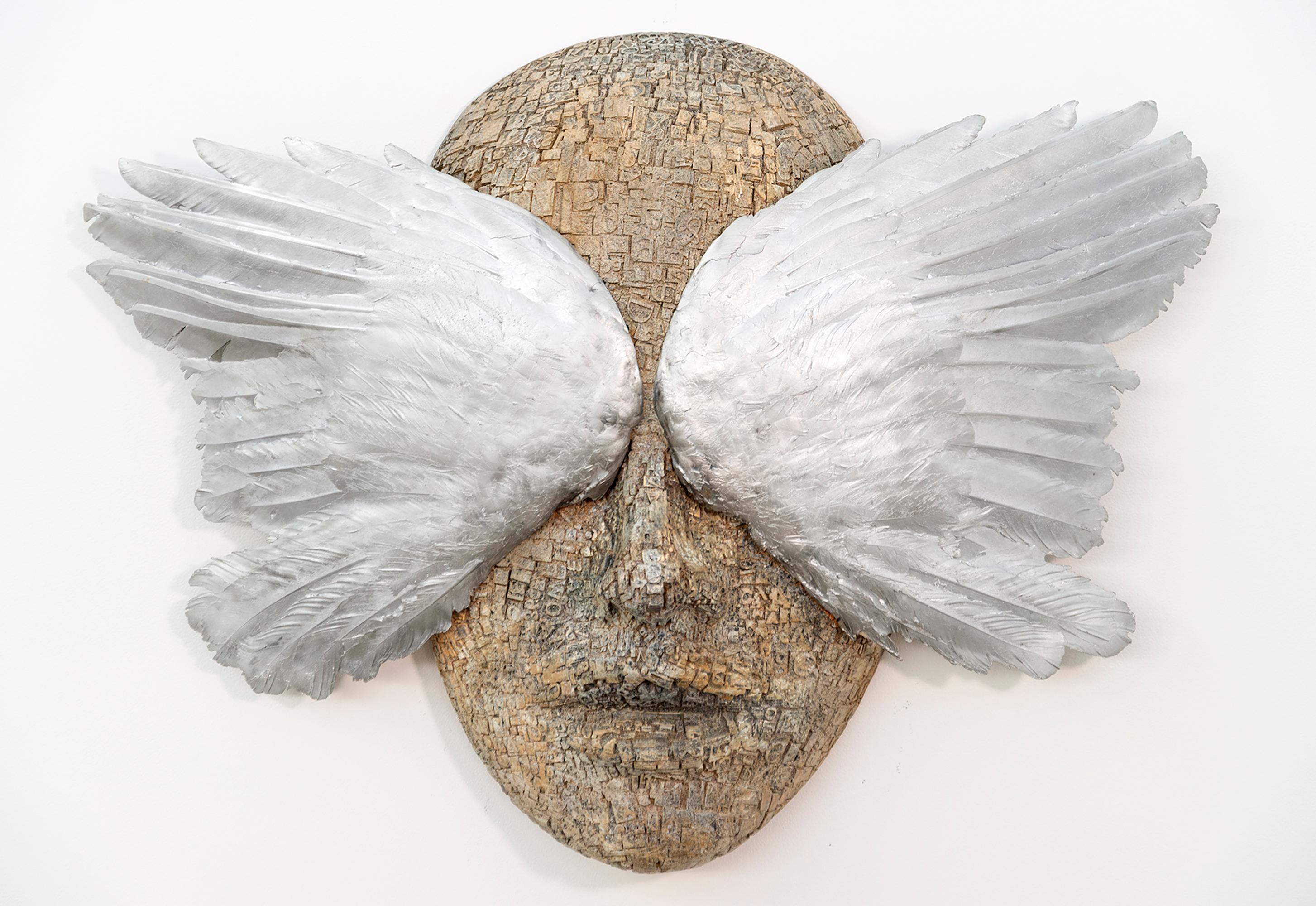 Dale Dunning Figurative Sculpture - Wings of Perception AP - Metal Sculpture, Contemporary, 39x27
