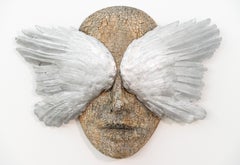 „Wings of Perception“ AP – Metallskulptur, zeitgenössisch, 39 x 27