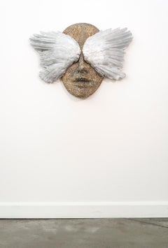 Wings of Perception - contemporary, figurative, aluminum, wall sculpture