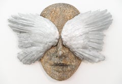 Wings of Perception - contemporary, figurative, aluminum, wall sculpture