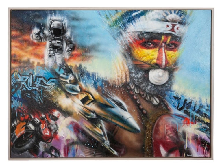 Dale Grimshaw Worlds Collide, Painting For Sale at 1stdibs