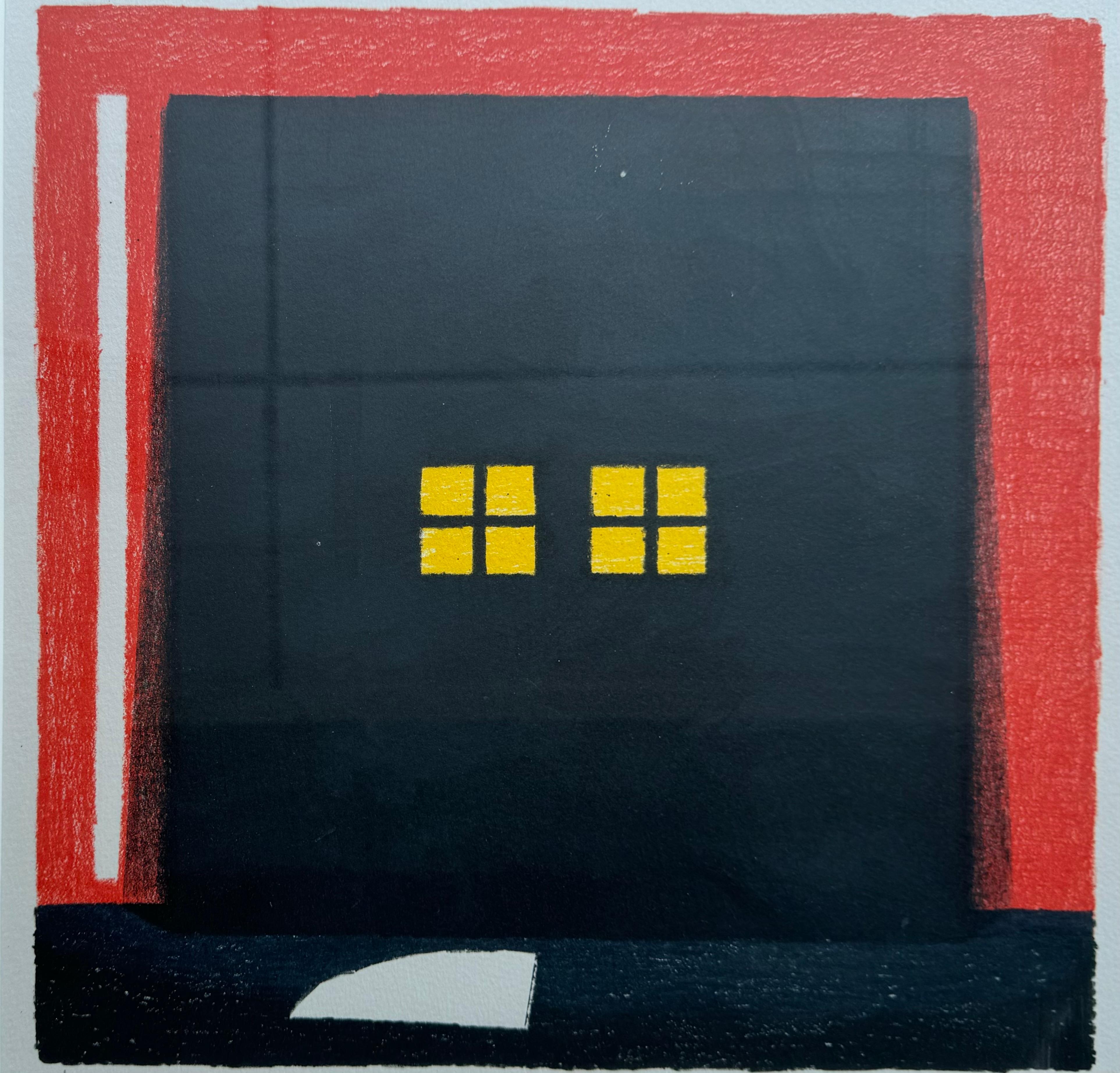 To L.A. - Black Abstract Print by Dale Hickey