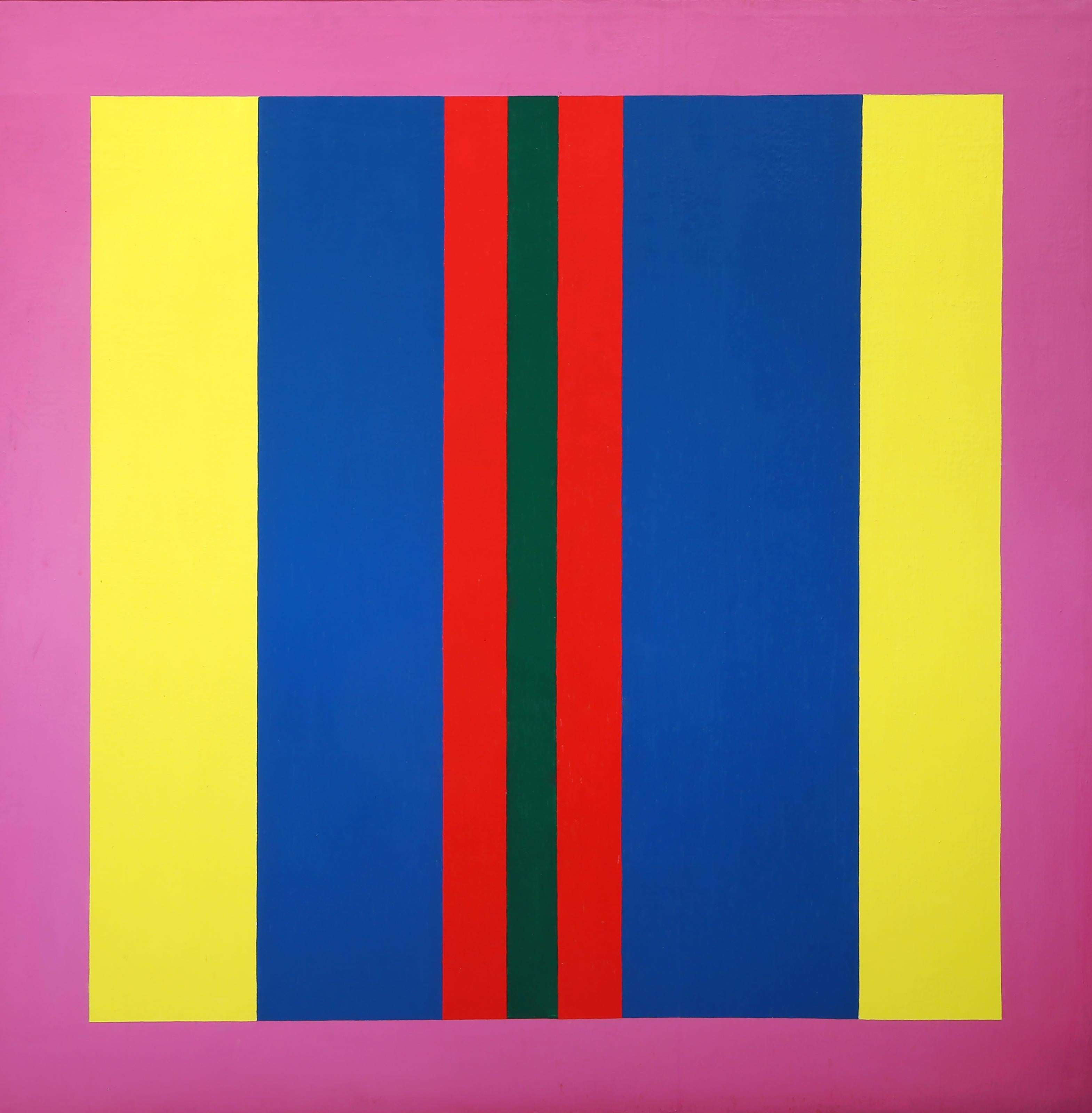 N° 2, peinture géométrique à bords durs de Dale Laun 1969