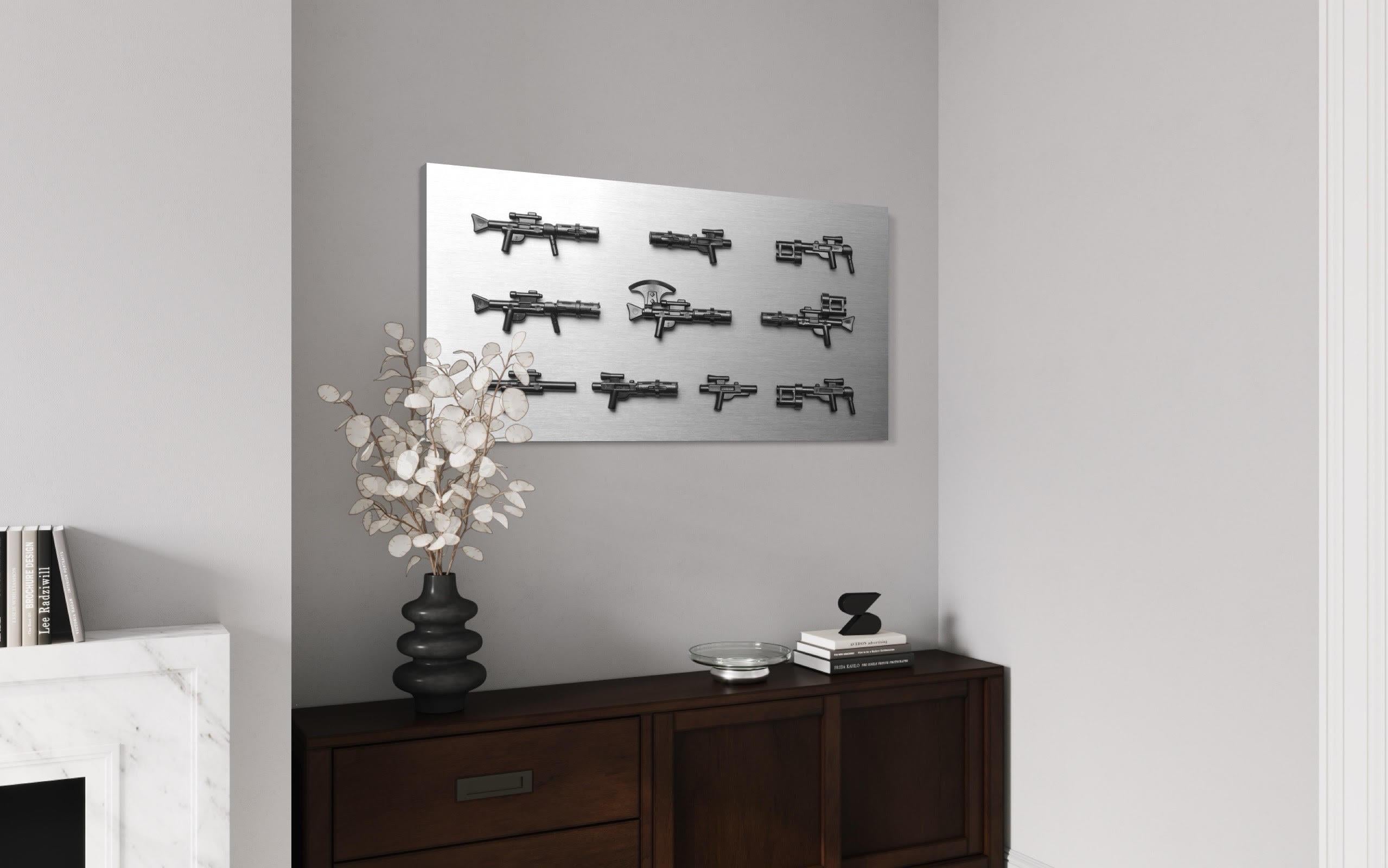 Armory / Multimedia Print of Guns / Edition 18 of 18  - Contemporary Mixed Media Art by Dale May