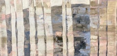 Winter Aspen Trees,  Landscape, Oil on Canvas, Textured, Trees, White Birch