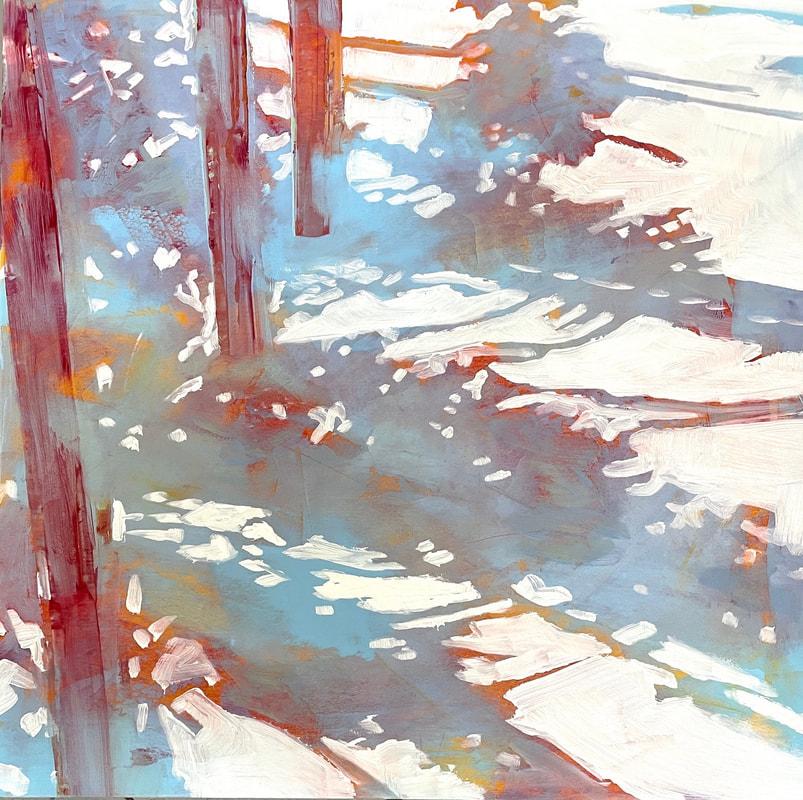 Dale Najarian Landscape Painting – A. Winter-Bäume