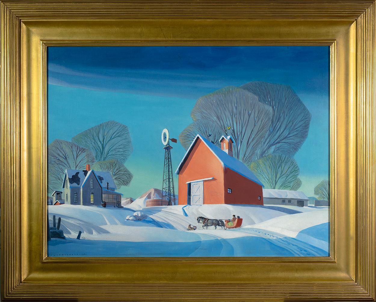 Winter on the Farm - Painting by Dale Nichols