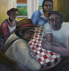 En torno a la mesa de la cocina, Escena familiar de finales del siglo XX, Artista de Cleveland