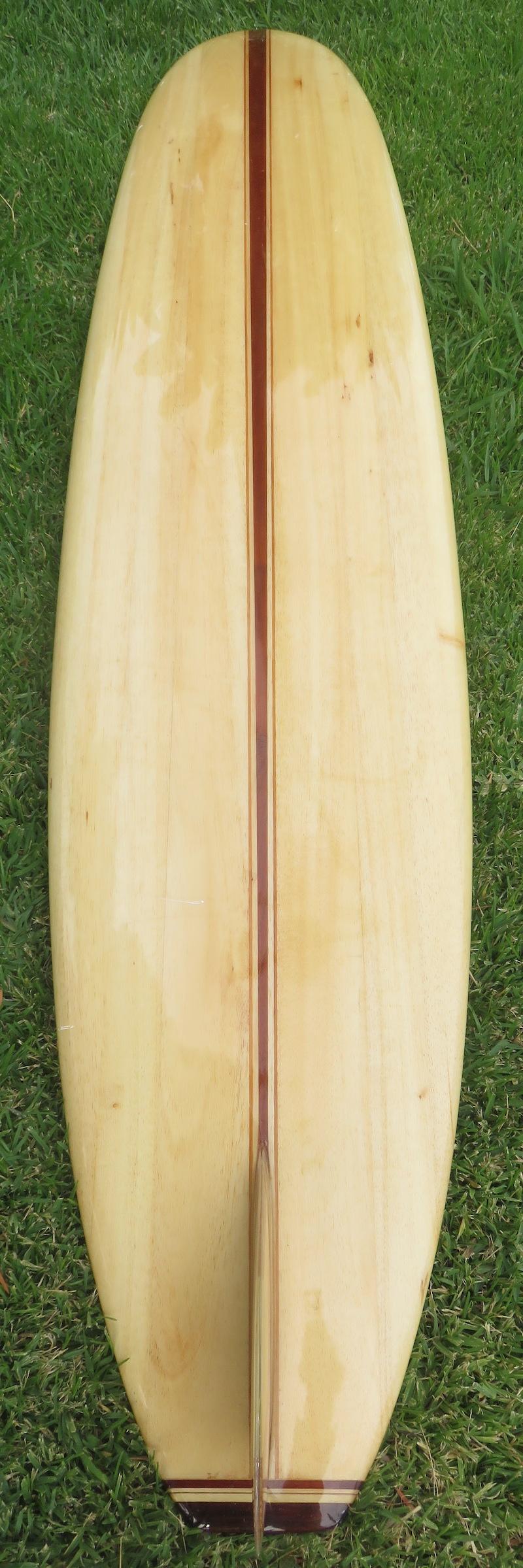 Dale Velzy Shaped Balsa Wood Longboard Surfboard In Good Condition For Sale In Haleiwa, HI