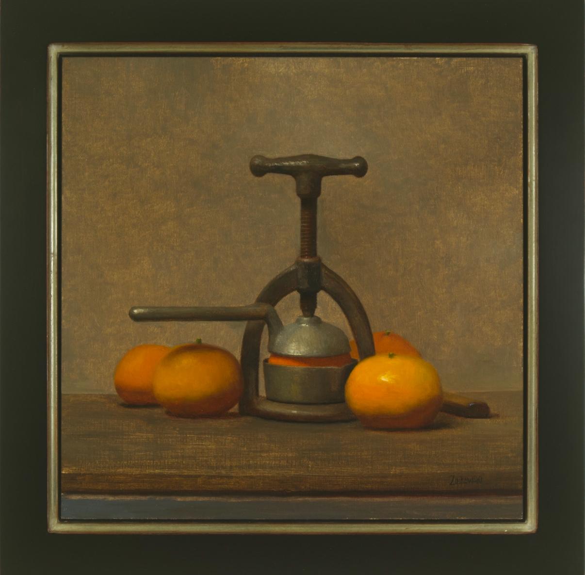 Pressa da succo antica - Still-Life Painting Nero di Dale Zinkowski