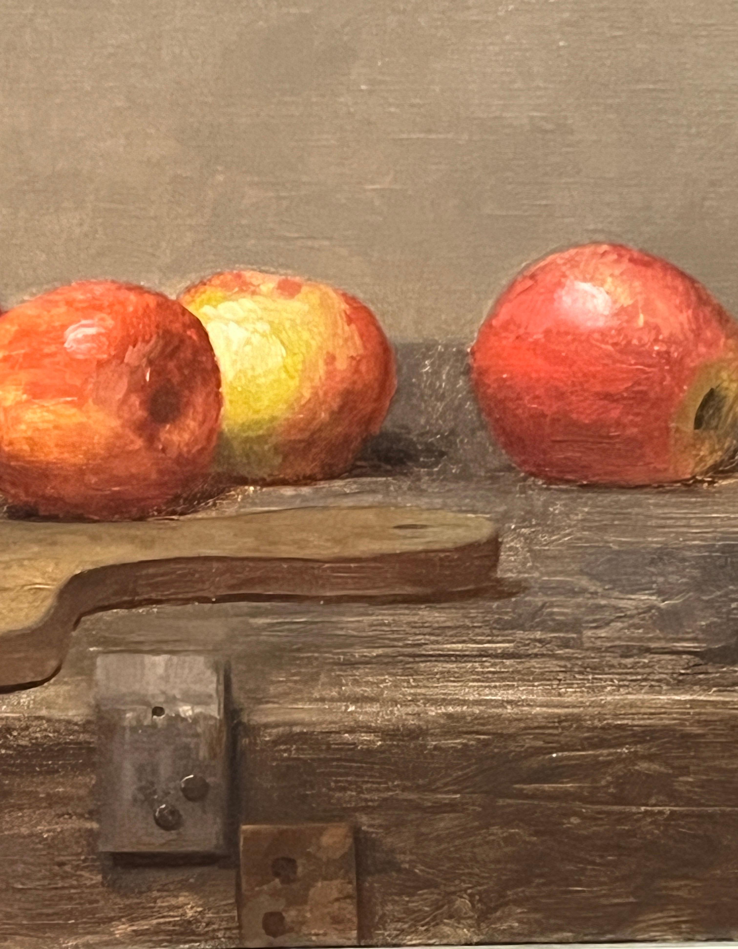 Apple Picking Season - American Realist Painting by Dale Zinkowski