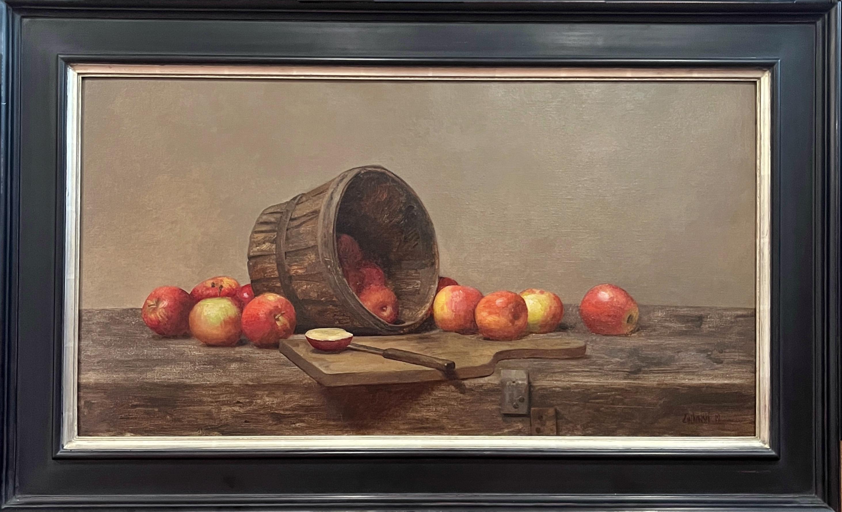 Still-Life Painting Dale Zinkowski - Season de cueillette d' pommes