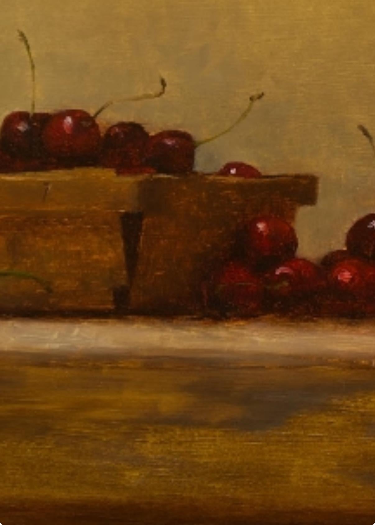 La vie n'est que un panier de... - Marron Still-Life Painting par Dale Zinkowski