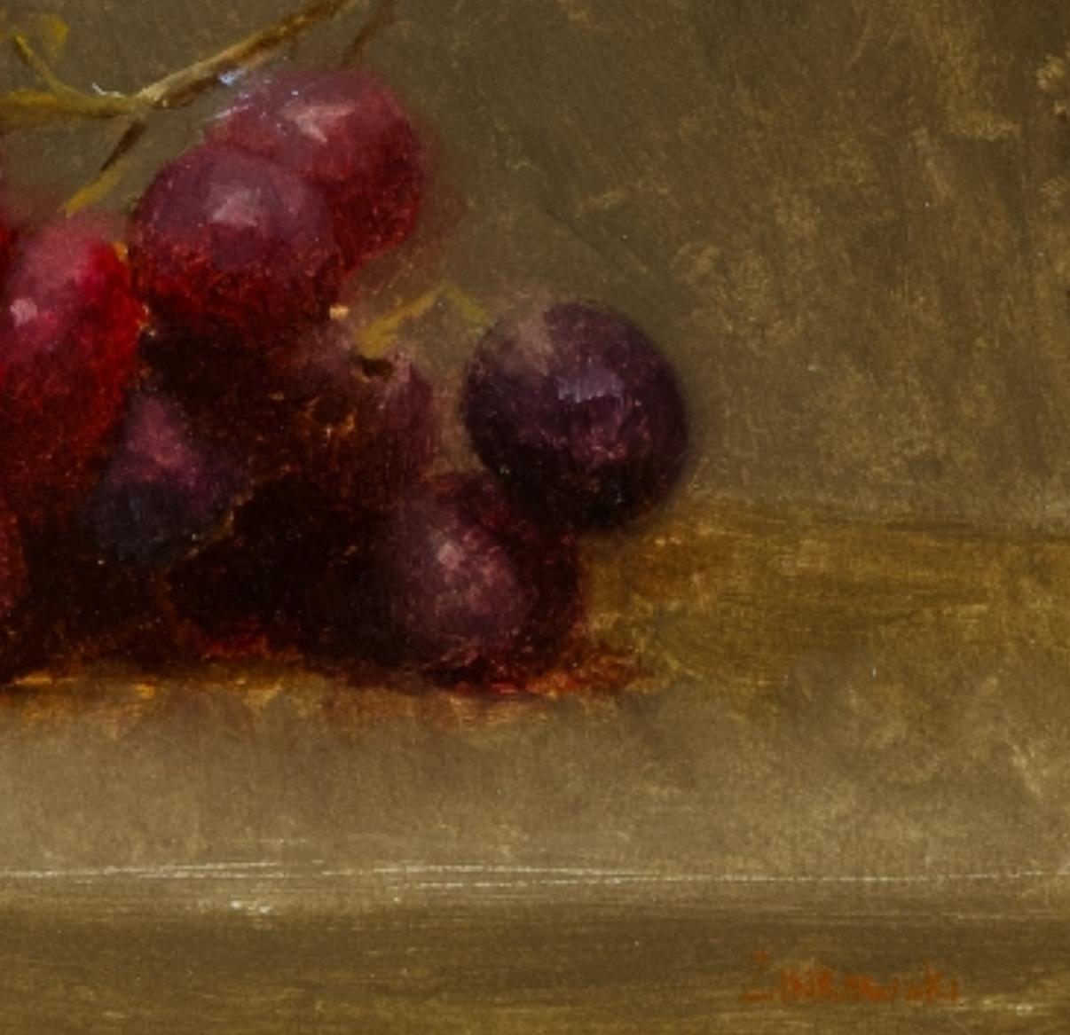 Estudio sobre las uvas rojas - Painting realista estadounidense de Dale Zinkowski