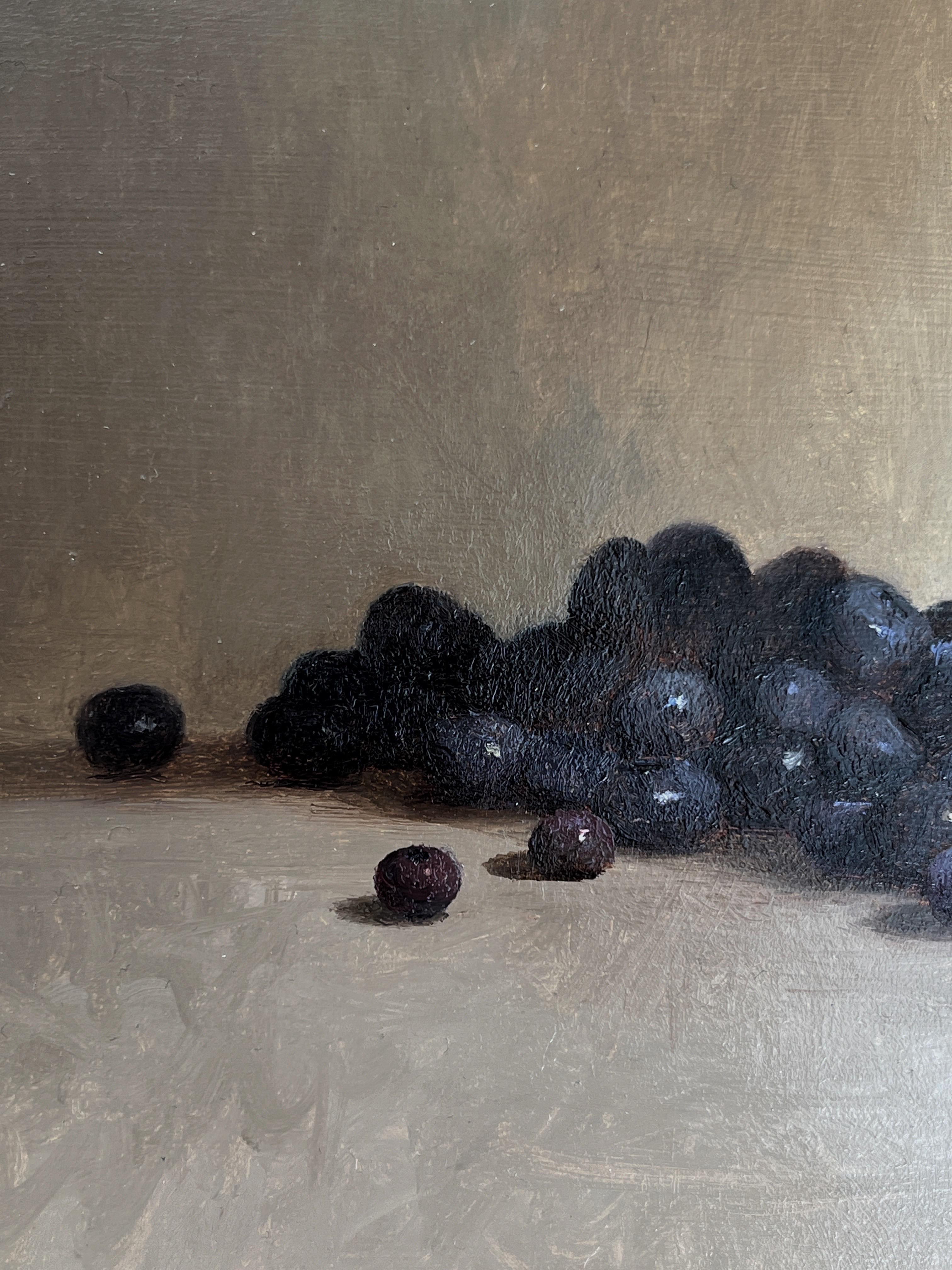Still Life with Blueberries - American Realist Painting by Dale Zinkowski