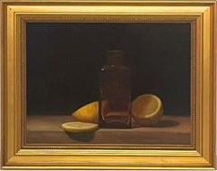 Natura morta con limoni e vetro