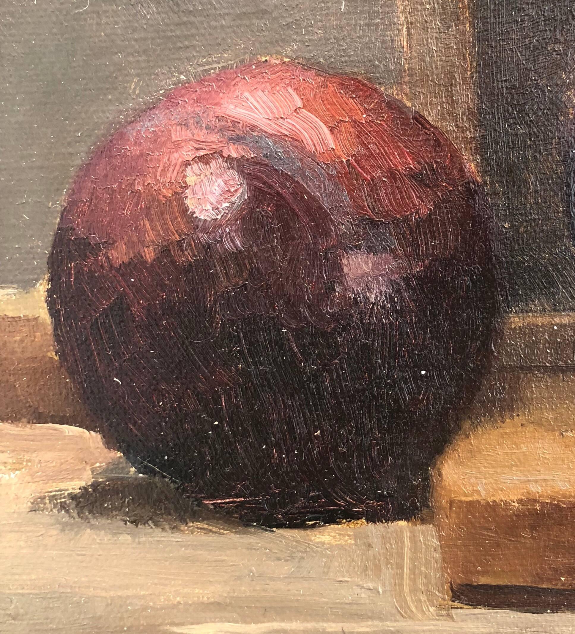 Sunday Plums - American Realist Painting by Dale Zinkowski