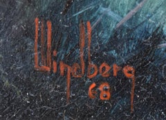 "MONDSCHEINTEICH" NÄCHTLICHE LANDSCHAFT GLATTER PINSEL