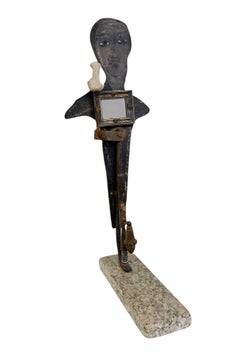 Dalì come idolo, costruzione scultorea con specchio, pittura e oggetti trovati