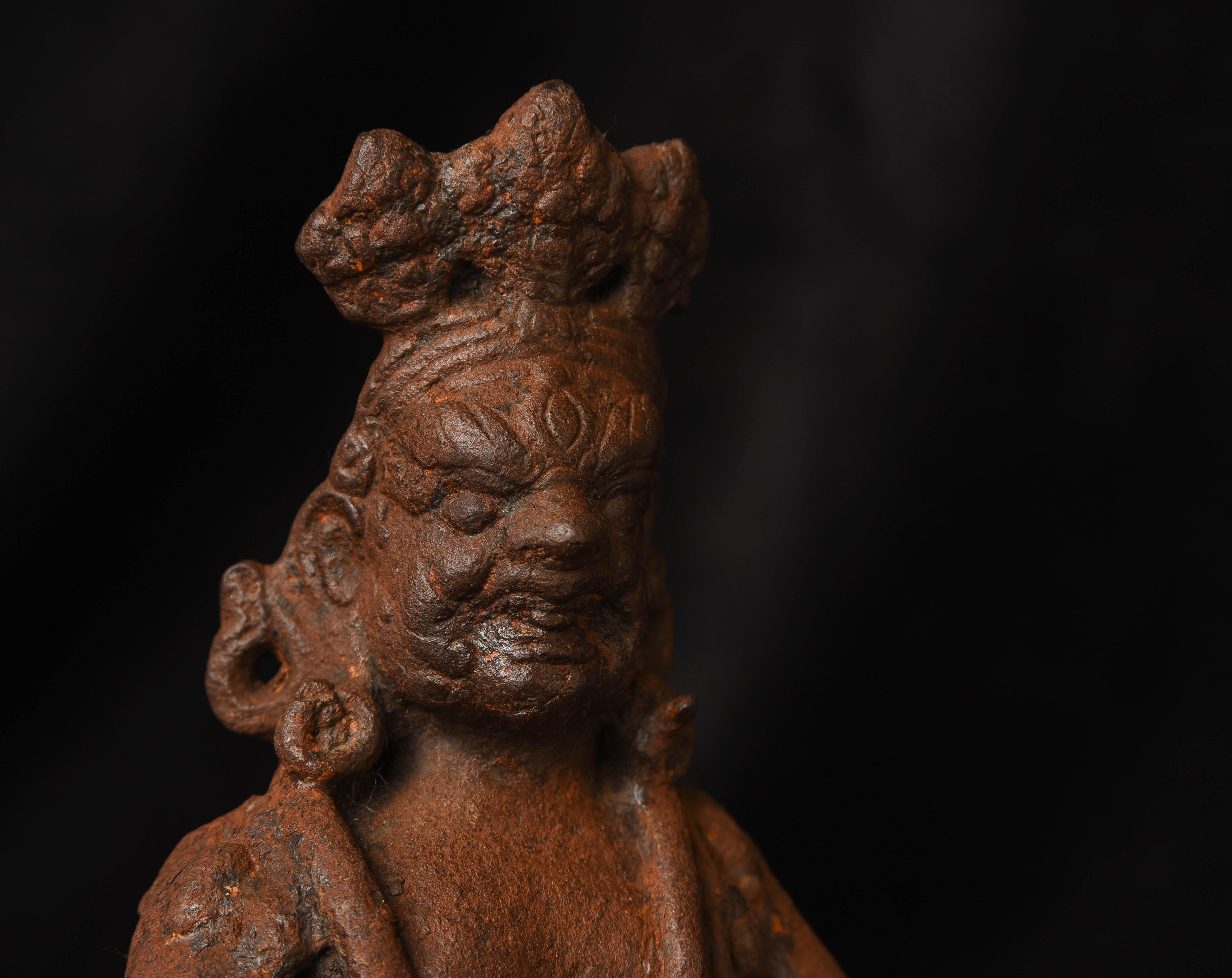 Dali Kingdom, 10/11thc, Is a Fierce Buddhist Deity Cast in Iron For Sale 5