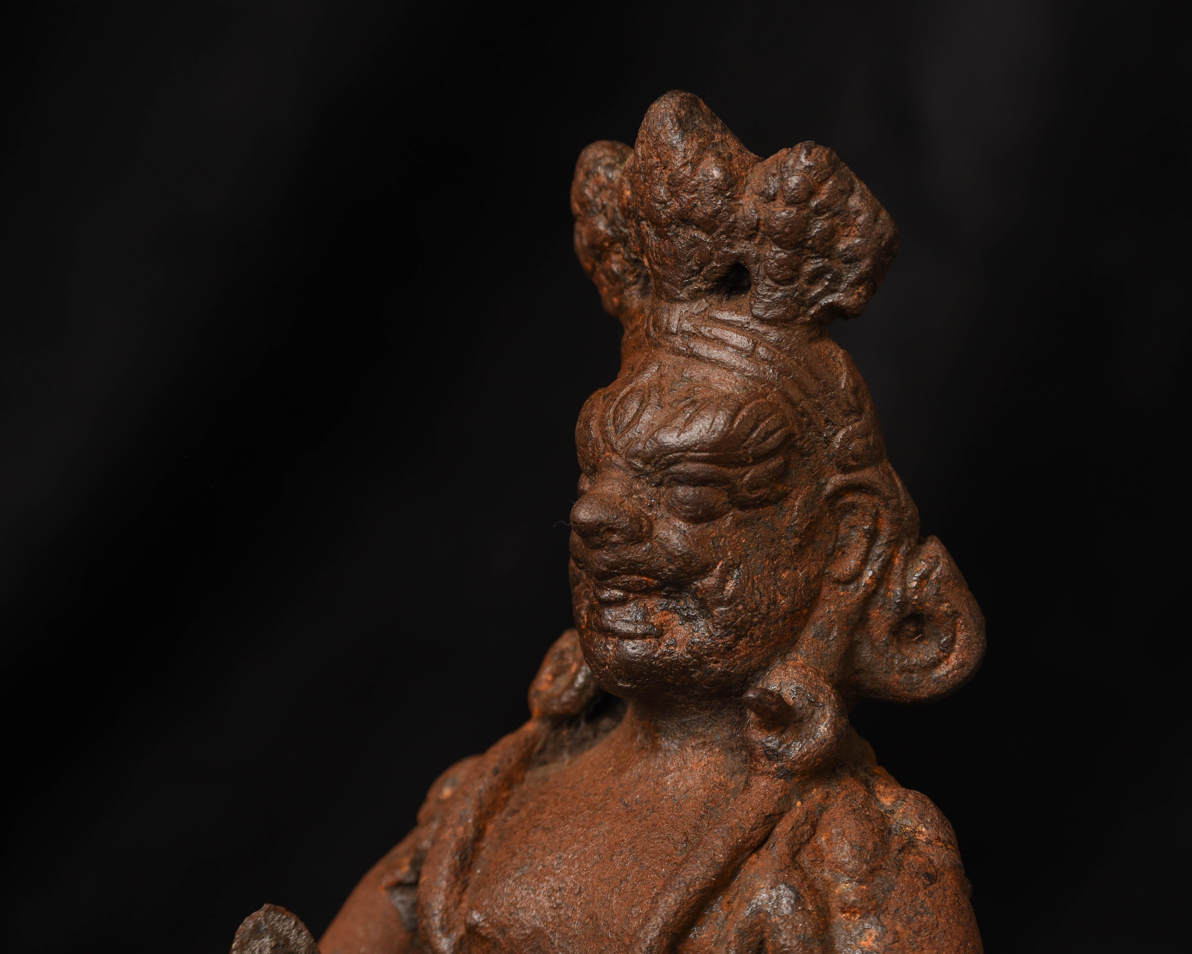 Dali Kingdom, 10/11thc, Is a Fierce Buddhist Deity Cast in Iron For Sale 6