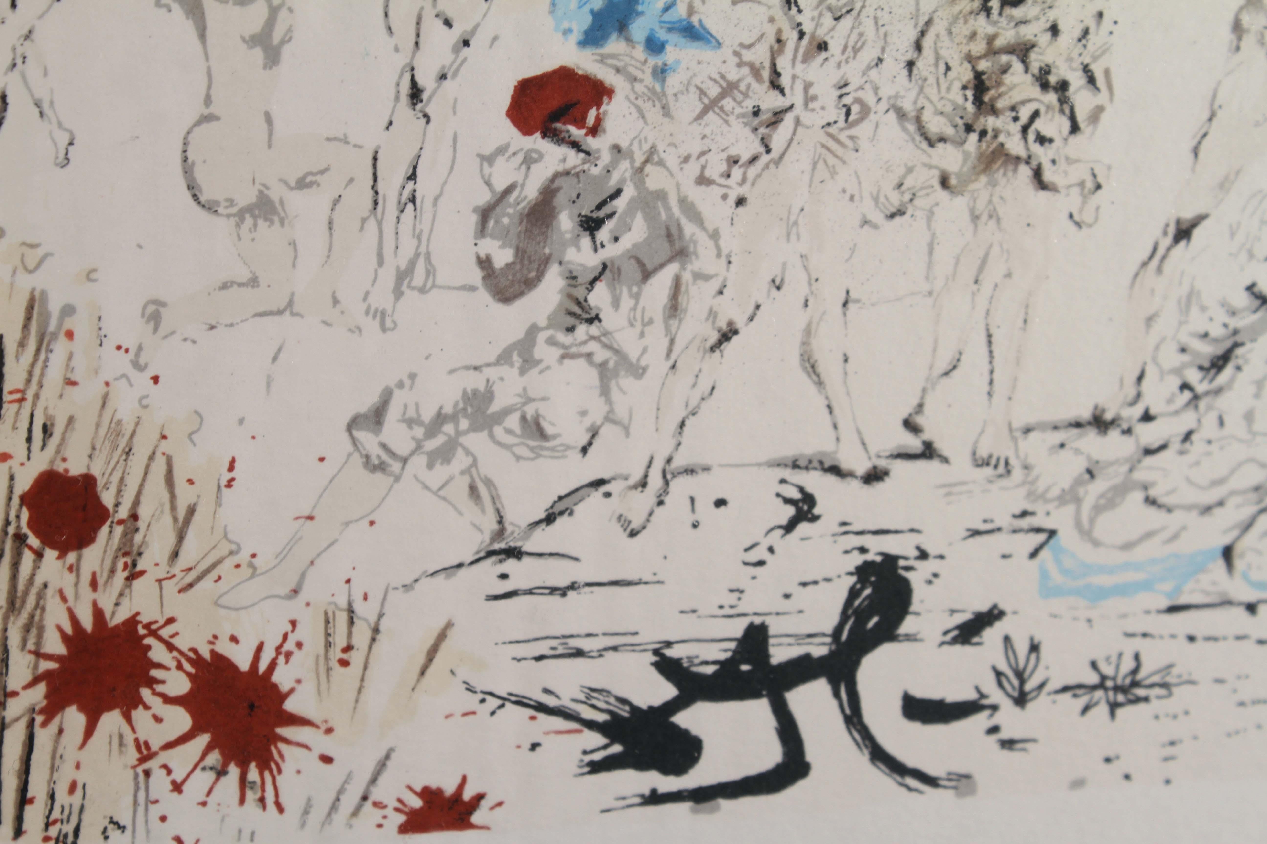 Lithographie de Dali L'Age d'Or de la suite Don Quichotte de la Mancha, 1957, signée Bon état - En vente à Keego Harbor, MI