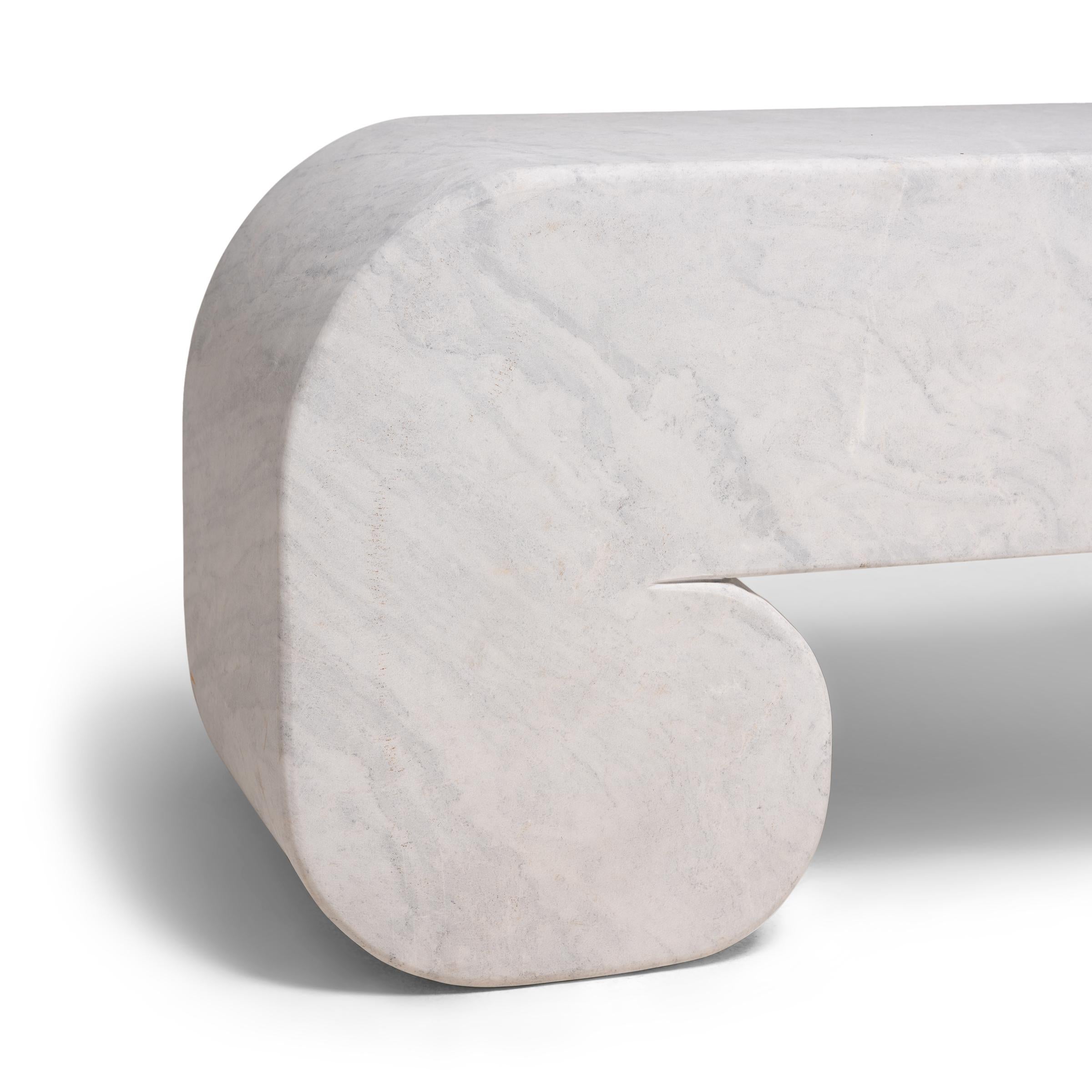 Contemporary Dali Marble Moon Bench