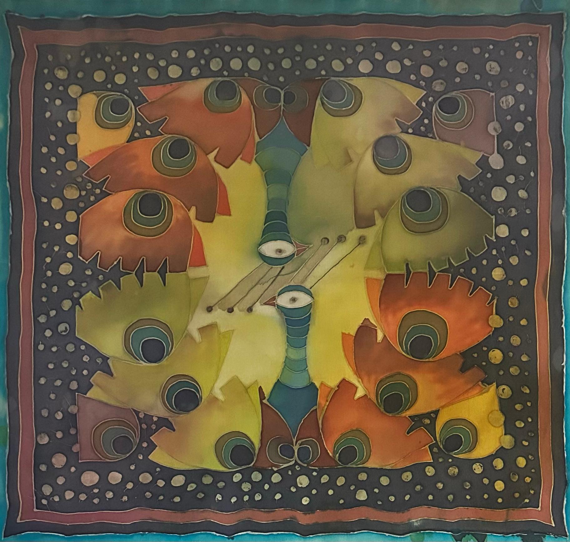 Pintura sobre seda, pinturas textiles 
Enmarcado, 88 x 91 x 3 cm (marco de madera)

Dali Nazarishvili es una artista georgiana nacida en 1958 que vive y trabaja en Tiflis, Georgia. Desde 2001, es miembro del Consejo de Profesores de la Academia de